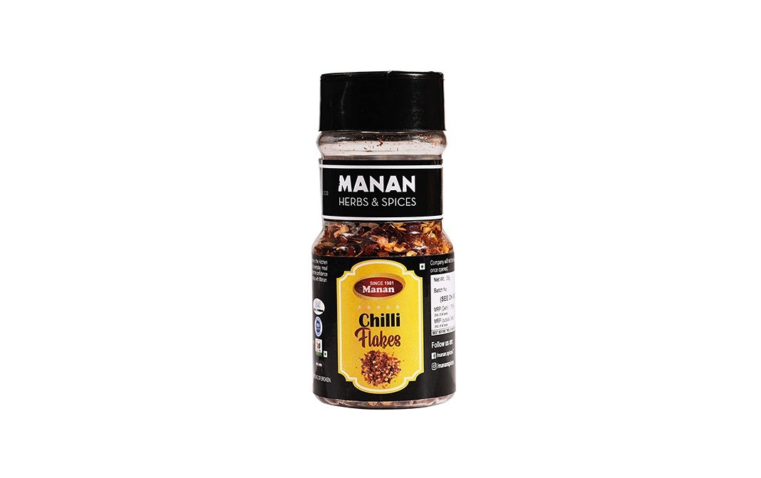 Manan Chilli Flakes    Plastic Bottle  35 grams